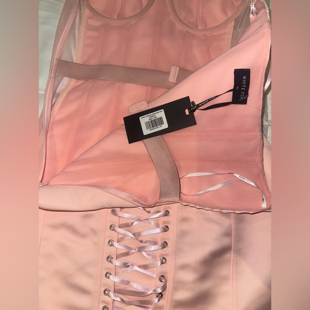 White Fox Park Avenue Princess Mini Dress Baby Pink US6 $85 - Picture 11 of 11